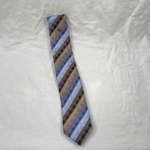 Tie Lot - Christian Aujard & Halston III Men's Ties - Geometric & Stripe - Picture 2 of 12